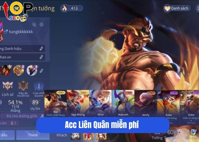 Acc Liên Quân miễn phí