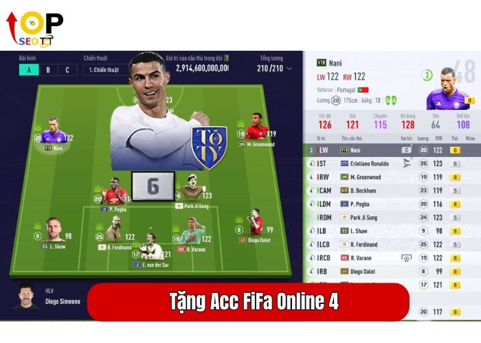 Tặng Acc FiFa Online 4